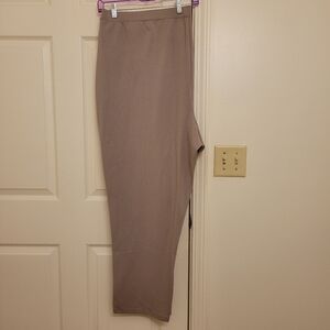 Catherines Suprema Collection Khaki Chinos Pants 4X 30/32 W Elastic Waist